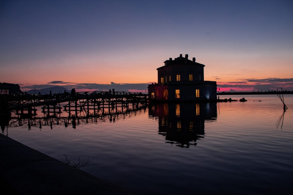 Torre del Lago Puccini lakeside sunrise
