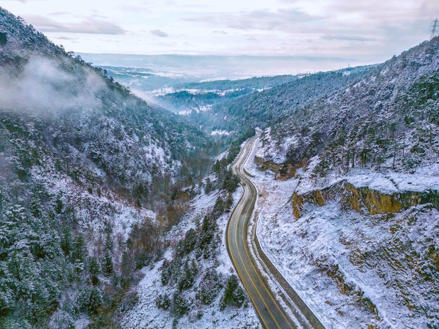 Driving winding mountain road Garfagnana