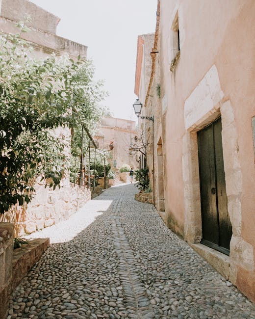 Siena narrow street afternoon light
